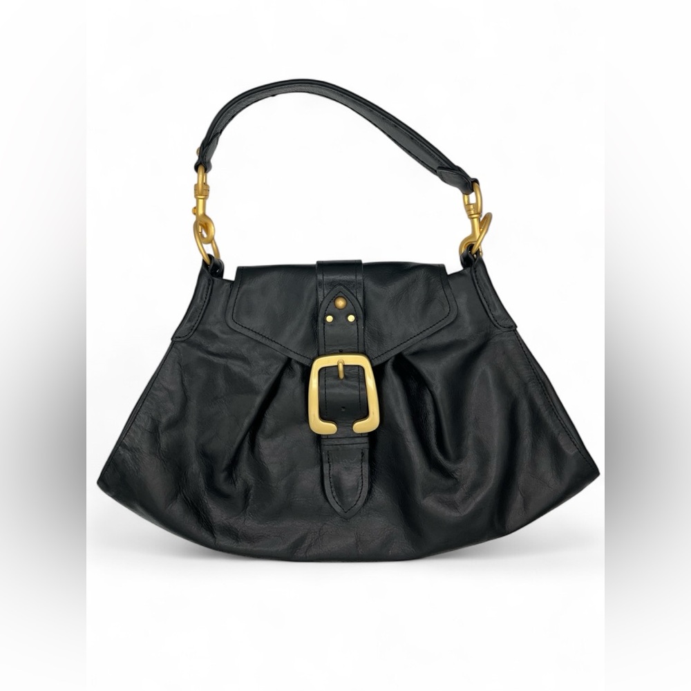 Latico NJ USA Anthropologie Pleated Leather Shoulder Bag / Purse